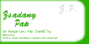 zsadany pap business card